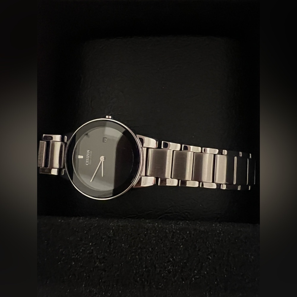Citizen Silver Stainless Steel Watch with Black Dial - Picture 4 of 4